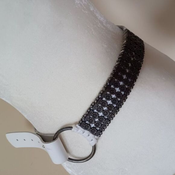 Antoniazzi Firenze Sz L White Leather Belt Boho Artsy Cowgirl Western Modernist main image 10